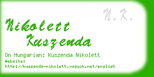 nikolett kuszenda business card